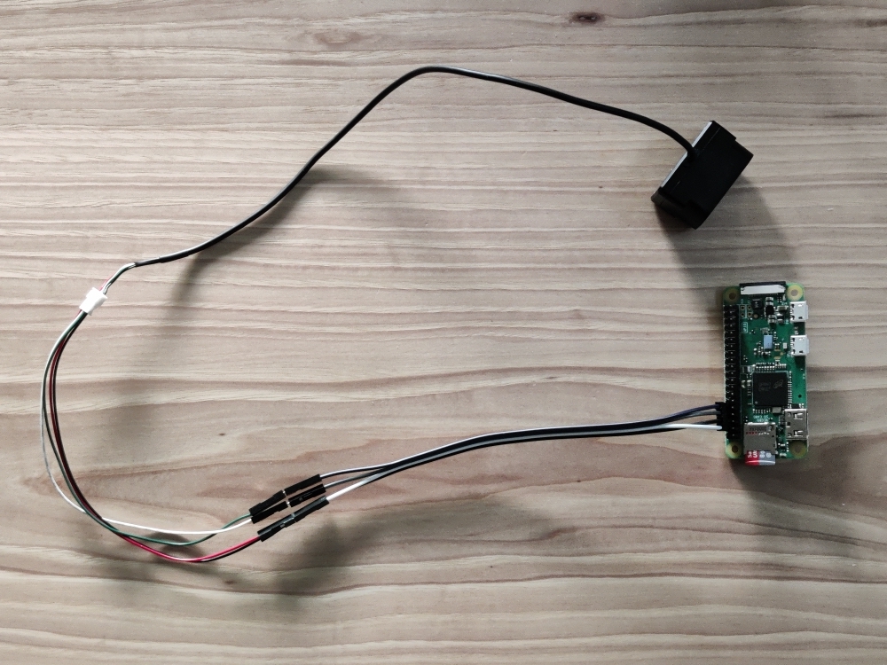 Lidar attached to Raspberry Pi Zero W