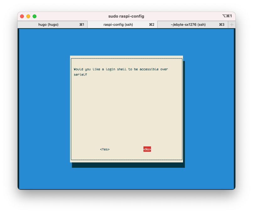 raspi-config disable serial login